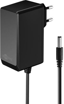 goobay 64979 Universele voeding 12 V / 27 W 2,25 A stekkervoeding 12 V/reservevoeding met DC-stekker 5,5 mm x 2,1 mm voor tv-box, router, ledstrips, videocamera, 1,8 meter