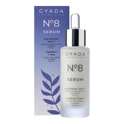 GYADA COSMETICS, Mattgörande ansiktsserum N.8, lämplig för zon T, fuktgivande och renande, lämplig för blandad och oren hud, seboregulator ansiktsserum, baserat på Aloe Vera, 30 ml