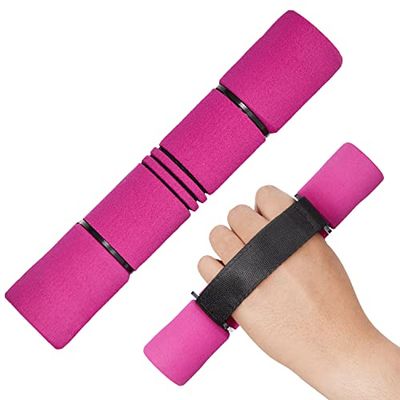 Yes4All Pesi a mano con manubri per camminare/viaggi per esercizi con cinghie regolabili, copertura in schiuma, opzioni di peso codificate per colore