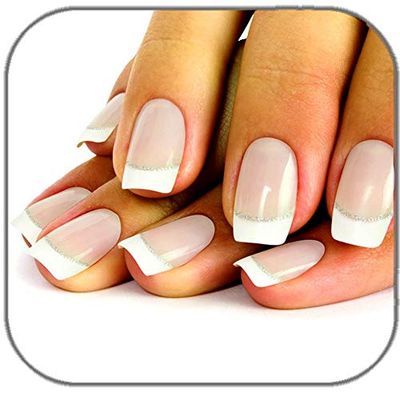 Kunstnagels - French manicure roze met strass