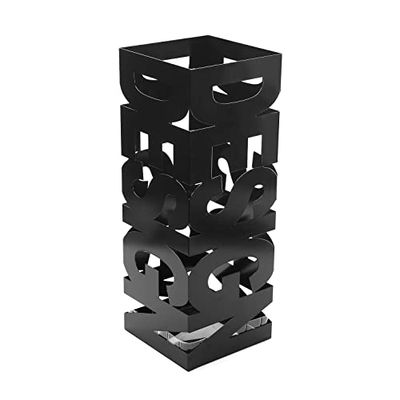Versa Design guarda-chuvas para entrada, quarto ou hall de entrada, suporte de guarda-chuva moderno, medidas (L x L x An) 52 x 19 x 19 cm, metal, preto