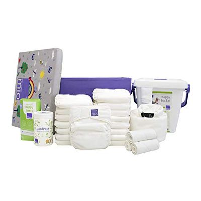 Bambino Mio, miosolo classic set completo de pañales reutilizables, blanco