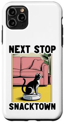 Next Stop Snacktown Robot Aspirador Funny Cat Carcasa para iPhone 11 Pro MAX