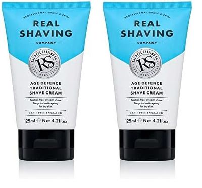 The Real Shaving Company Age Defence Shave Cream 125ml (Pack of 2)