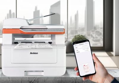 Avision AM40Q MFP A4 multifunctionele printer, zwart-wit laserprinter, scanner, kopieerapparaat, USB, LAN, WLAN, Airprint, mobiel printen, Windows 7 tot 11, MacOS10.9 (download)