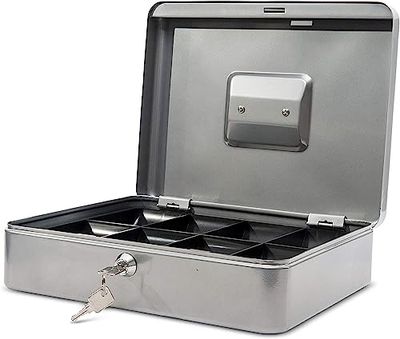 Maul 30 x 24.5 x 9 cm Cash Box 4 - Silver