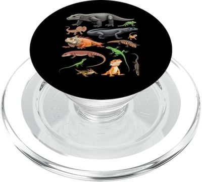 Tipos De Lagartijas Herpetólogo Educativo Niños Niñas PopSockets PopGrip para MagSafe