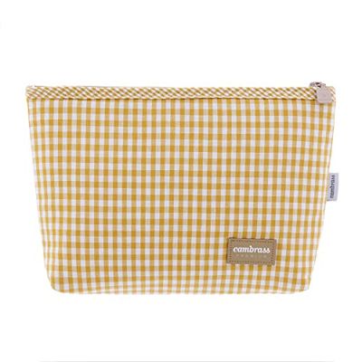 Cambrass Baby Toiletry Bag - Baby Toiletry Bag with Zip - Organiser Bag for Toiletries - Picnic Ochre Toilet Bag - 6 x 28 x 20 cm