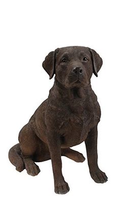 Hi-Line Gift Ltd Sittande Labrador Retriever hundstaty, brun