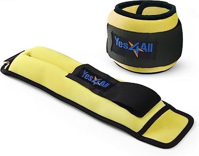Yes4All 6KWK Peso Caviglia in neoprene, 3,6 KG Coppia = 2 * 1,8 KG, Giallo