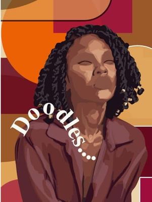 Abstract Design Sketchbook For Melanin Girls: Hardcover Drawing Notebook - 200 Pages