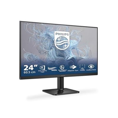 Philips 24E2N1100LB Monitor 24" FHD, WLED, 100 Hz, VA, 1 ms MPRT, Adaptive Sync., Blue Light (1920x1080, 1x D-Sub, 1x HDMI 1.4) Negro