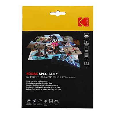KODAK | Dimensioni 15,2 x 10,2 cm | Confezione da 25 | Spessore 150 micron | Qualità del marchio