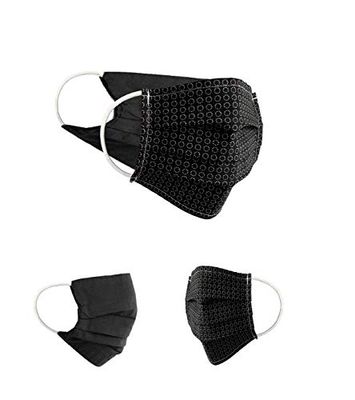 BaF Community-maskers Set van 2 stuks Unisex geïmproviseerd masker Omkeerbaar mondbeschermingsmasker Mond- en neusbescherming Omkeerbaar masker met motief katoen BCI Wasbaar