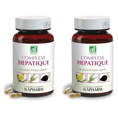 Laboratoires Ilapharm - COMPLEXE HEPATIQUE BIO - Vésicule et foie - Digestion - Flacon de 60 gélules (Lot de 2)