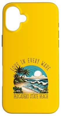 Love in every wave - Pescadero State Beach Case for iPhone 16 Plus