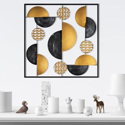 Hand-Painted Decorative Metal Accessory, 55 x 5 x 55 cm, 100% Metal, 0.8 mm Thickness, Unique Colour Variations for Stylish Home Décor