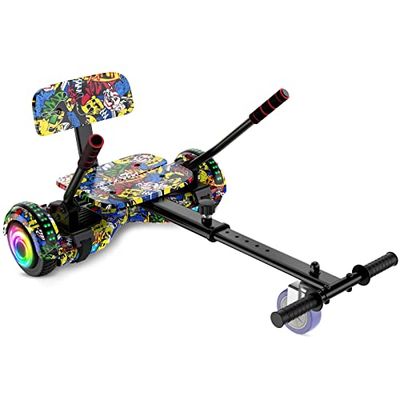 SISIGAD Hoverkart, Hoverboard Seat Attachment Verstelbare Hoverboards Accessoires, Hoverboard Go Kart, Compatibel met 6,5 "/ 8"/10" Hoverboards (Hoverboard niet inbegrepen)