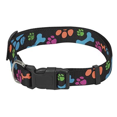 CHAPUIS SELLERIE SLA470 Collare regolabile per cani - Collare in nylon zampe nero - Larghezza 15 mm - Lunghezza 30-45 cm - Misura S
