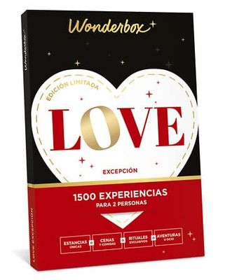 WONDERBOX - Caja Regalo - Love excepción- 1 Noche o 1 actividade en Pareja - 1500 experiencias - Ideas Regalo
