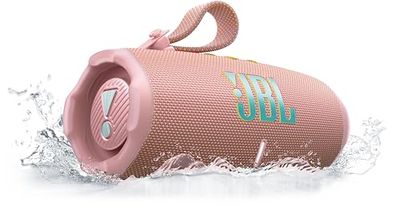 JBL Charge 6, draadloze draagbare Bluetooth-speaker, 28 uur afspeeltijd, IP68 waterdicht, stof- en valbestendig, JBL Pro Sound met AI Sound Boost, Auracast multi-speaker verbinding, roze