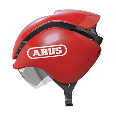 ABUS cykelhjälm GameChanger Tri – För triathleter och landsvägscyklister – Aerodynamik för bästa möjliga tid – För män och kvinnor – Röd, storlek L