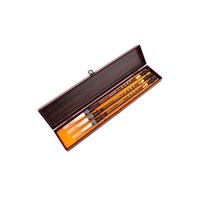 lachineuse Coffret Bois 3 Grands PINCEAUX à Calligraphie