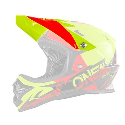 O'NEAL | Visière de Remplacement pour Casque de Motocross | MX | Visière de Remplacement pour Backflip Burnout | Visière de Rechange Backflip Burnout | Adulte | Noir Jaune Néon Orange | Taille Unique