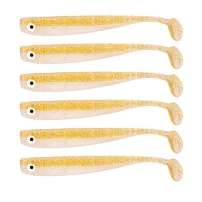 Zanderbait 9 cm Blondi, fiskedrag, konstbete, gösdrag, softbait, gummifisk, gummibete, leveransomfattning 6 stycken.