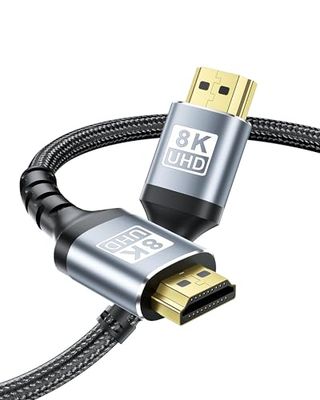BYEASY HDMI 2.1-kabel, 1 m 8K @60Hz HDMI-kabel kompatibel med alla HDMI-enheter PC/TV/HDTV/Blu-ray