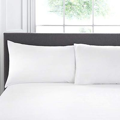 Appletree Plain Dye Bedding Par de fronhas de almofada de 200 fios, algodão, branco, 76 x 48 cm