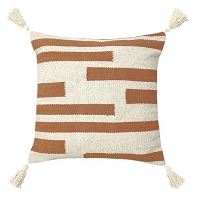 The Linen Yard Alaya Cushion Cover, Cotton, Sienna