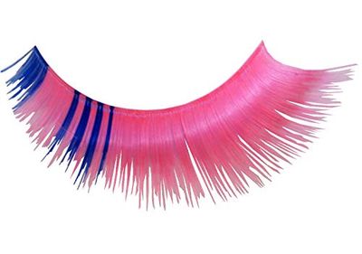 Eulenspiegel 000229 - pestañas artificiales - Rosado/azul - 2 x 1 piezas