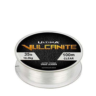Ultima Vulcanite Ultra Tough Carp Fishing Snag Leader - Clear, 0.65 mm - 35 lb