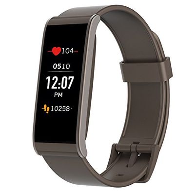 MyKronoz ZeFit4 HR Activiteitstracker met hartslagmonitor, kleurentouchscreen en slimme meldingen, bruin/bruin