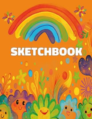 Sketchbook:Watercolor Cute Doodle Sketch Book ,110 blank unlined pages,Size of 8.5" x 11"