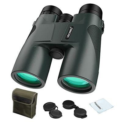 USCAMEL Binocolo di Largo Diametro 10x42 Impermeabile, Supporto Ottiche in Metallo, Pellicola Verde, Alta Definizione, Alta Potenza