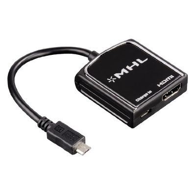 Hama MHL Adaptador HDMI para telemóvel (1080p, 20 cm), preto
