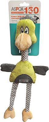 Bow Wow Pet ASPCA Funky Burlap Kip Hond Speelgoed, Groen