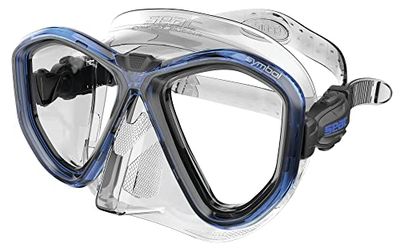 Seac Symbol, duikmasker met twee lenzen en 3D-gesp, gemaakt in Italië.