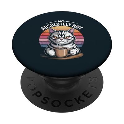 Gato No Absolutamente No Gato PopSockets PopGrip Adhesivo