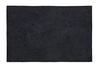 WENKO Tapis de bain Ono, tapis de douche 100 % coton avec hauteur de poil de 10 mm pour une sensation douce au toucher, dessous antidérapant, lavable à 40 °C, (L x P) : 50 x 80 cm, gris ardoise
