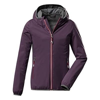 Killtec Girl's Giubbotto softshell con collo in piedi, impacchettabile - KOS 164 GRLS SFTSHLL JCKT, plum, 116, 38362-000