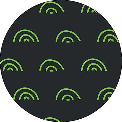 Bonateks, Tappetino per mouse rotondo con stampa digitale, base antiscivolo, per ufficio e casa, diametro: 22 cm