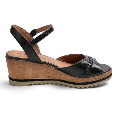 CHATTAWAK dam 9JODYNOIR40 sandal med klack, Noir, 40 EU, svart, 40 EU