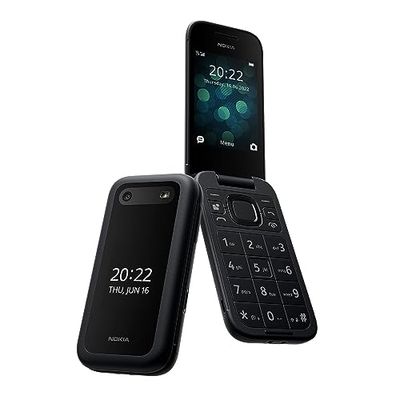 Nokia 2660 Flip Feature Phone met 2,8-inch display, 4G-connectiviteit, compatibiliteit met hoortoestellen (HAC), ingebouwde camera, MP3-speler, draadloze FM-radio en klassieke games (Dual SIM), zwart