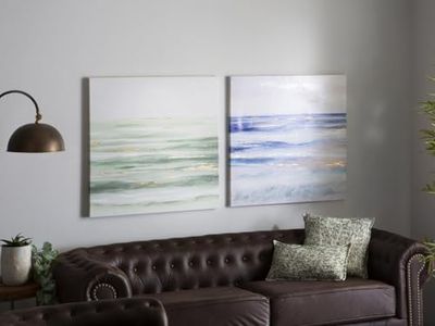 LIENZO IMPR. MAR ABSTR. 50% OLEO 80X80 CMS. S/2 80x3x80 cms