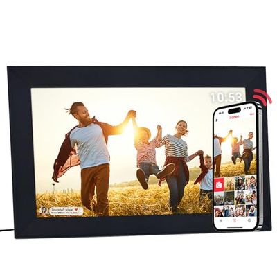Rollei Smart Frame WiFi 103 Black - 10.1 Pollici Touch - WiFi - Cornice portafoto con app Frameo per condividere foto o video in modo rapido e semplice | Pannello IPS, molte funzioni, slot microSD