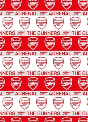 Arsenal FC Rouleau de papier cadeau d'anniversaire Motif football 3 m