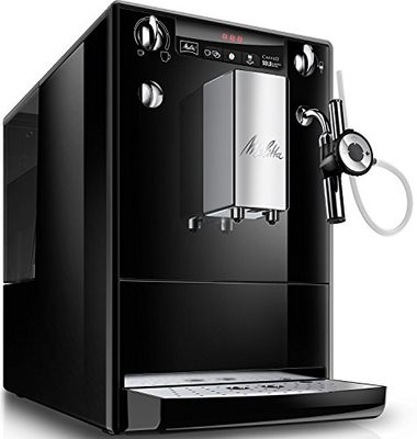 Melitta Solo&Perfect Milk E957-101 - Cafetera superautomática con autocapuchinador, máquina de café con modo doble taza, sistema de extracción de aroma y limpieza automática, 1,2 L, negro